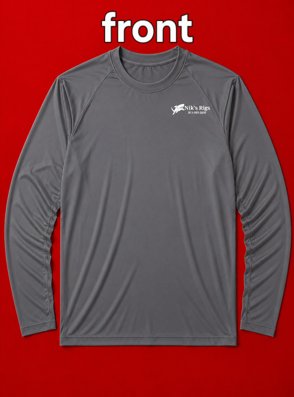 SIZE LARGE - niksrigs long sleeve dry fit