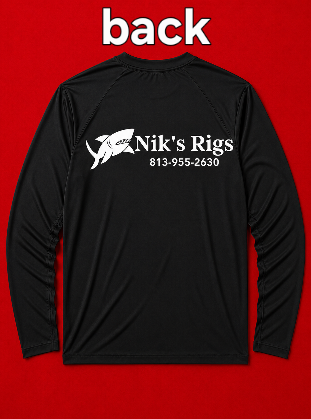 SIZE LARGE- niksrigs long sleeve dry fit