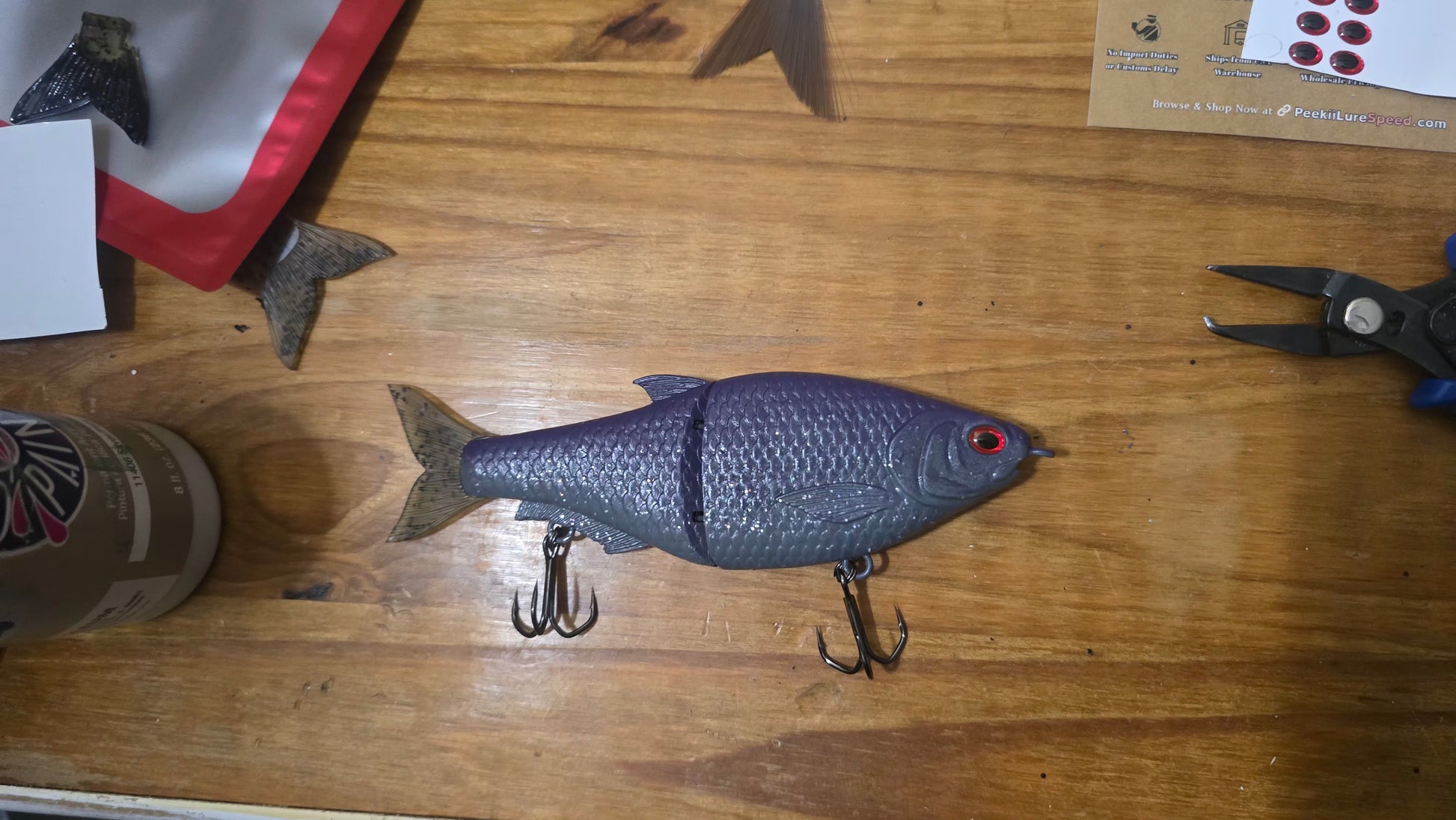 6.5 inch purple prowler glide bait