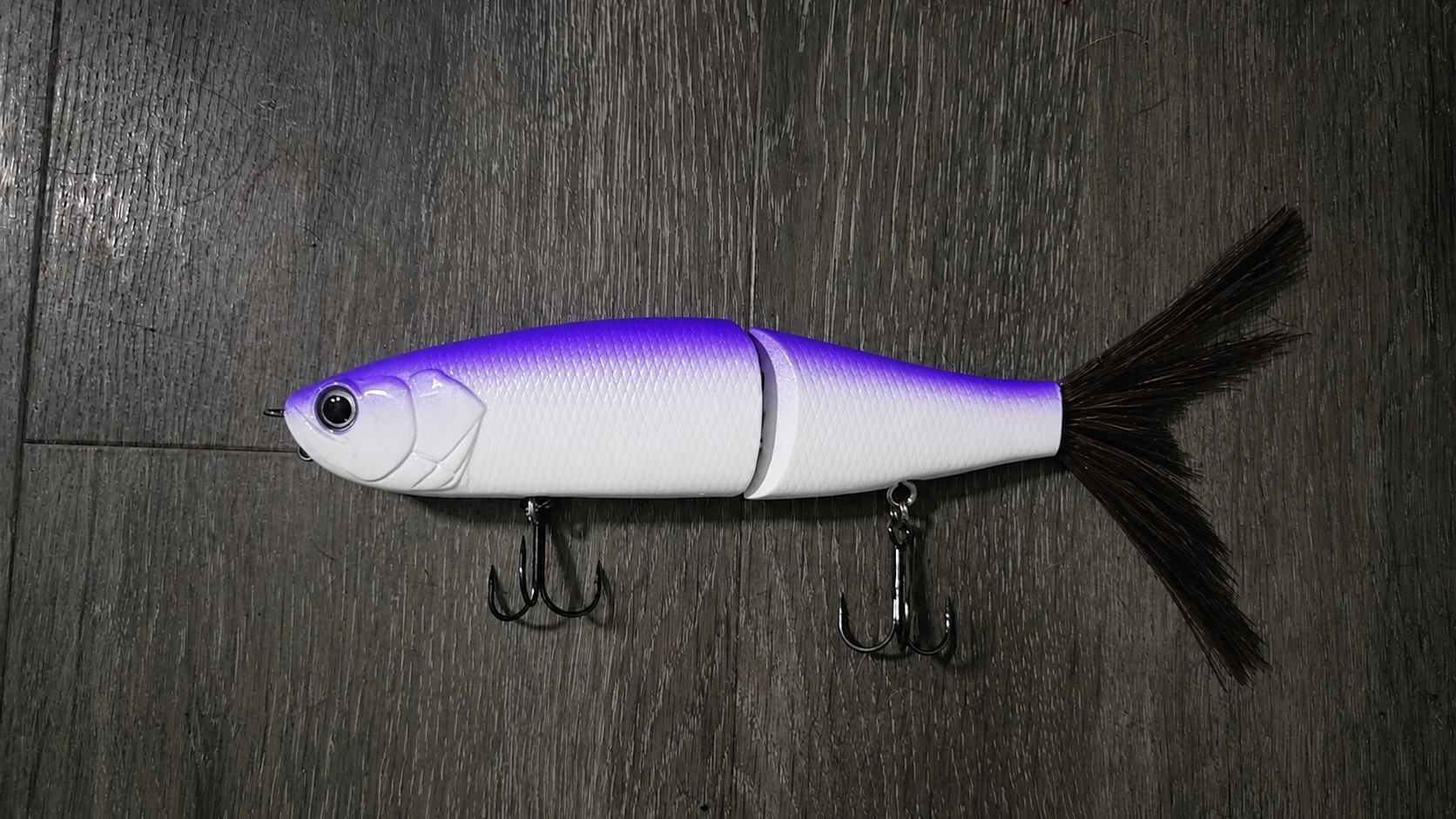 9 inch ladyfish glide bait "ghost grape"