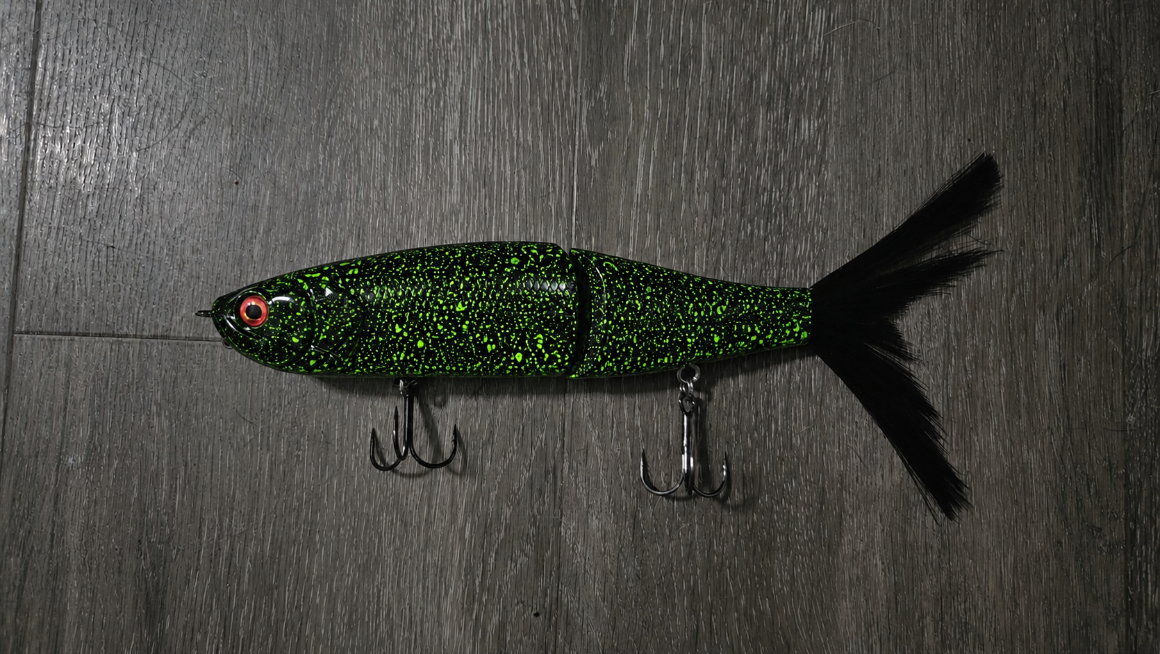 9 inch ladyfish glide bait "green splatter"