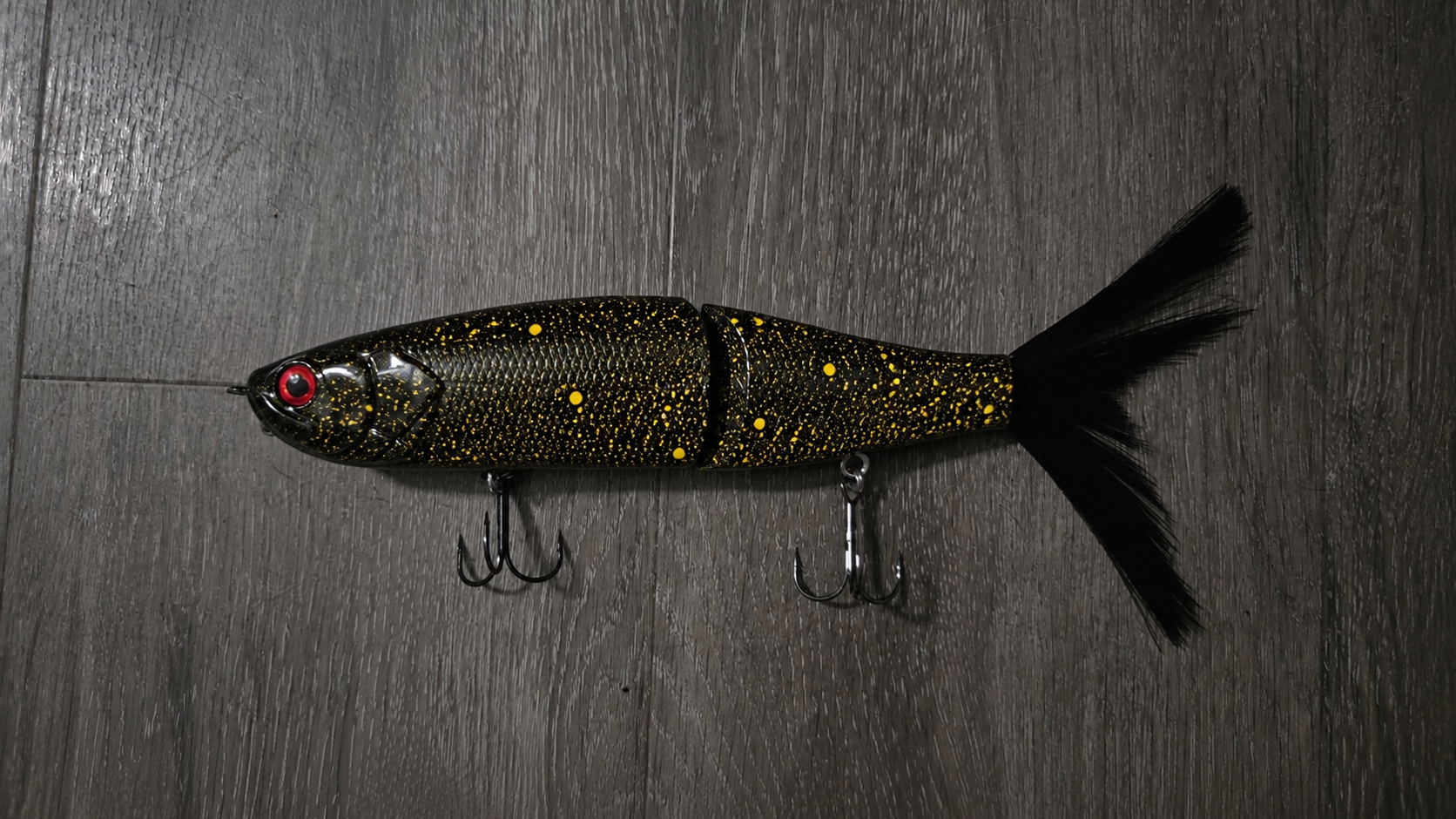 9 inch ladyfish glide bait "gold splatter"