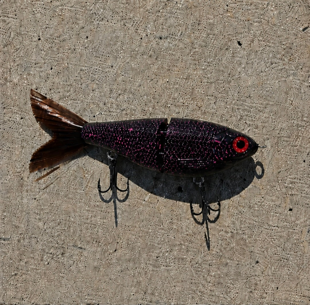4 inch pink splatter glide bait