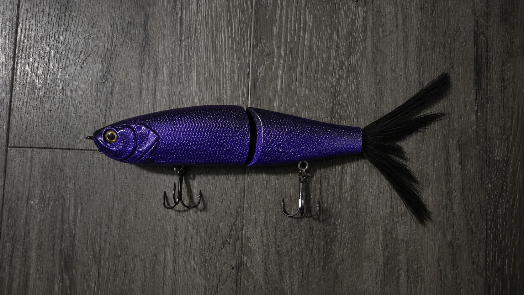 9 inch ladyfish glide bait "purple rain"