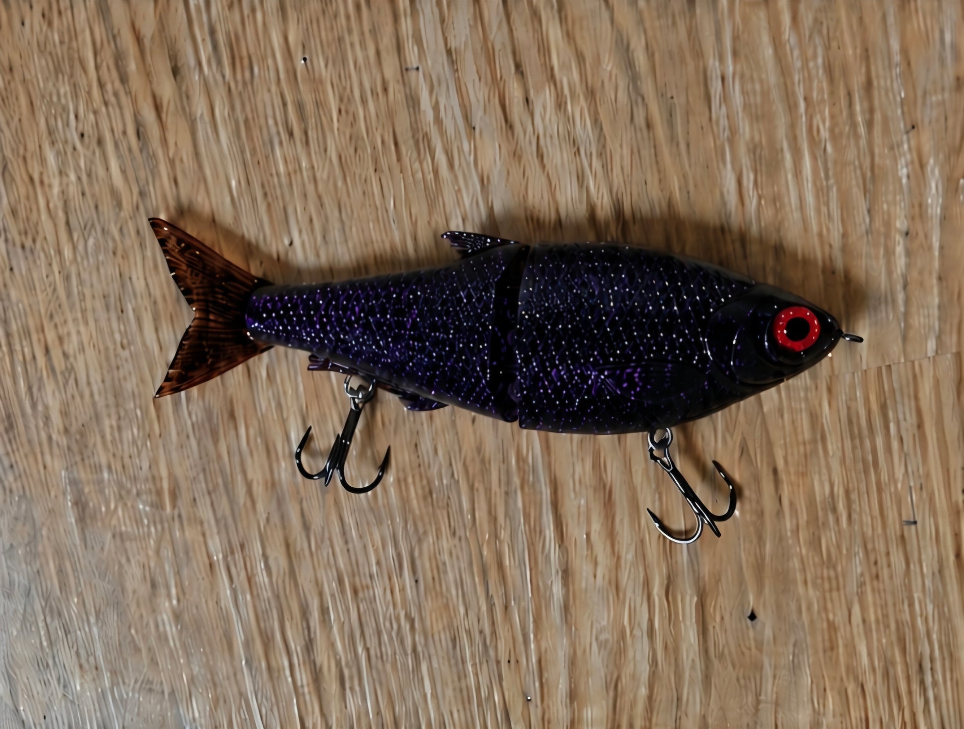 6.5 inch purple splatter glide bait