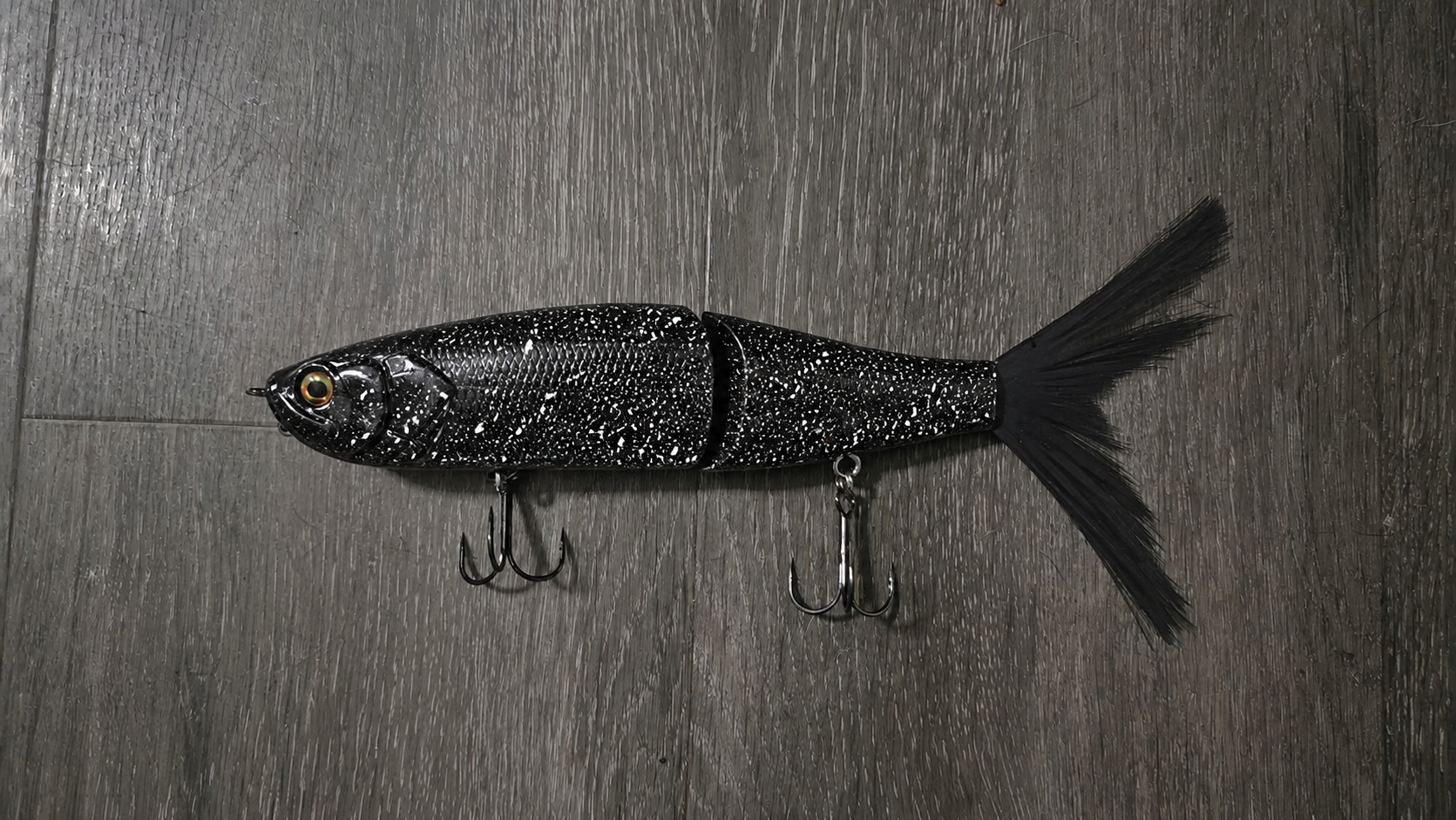 9 inch ladyfish glide bait "white splatter"