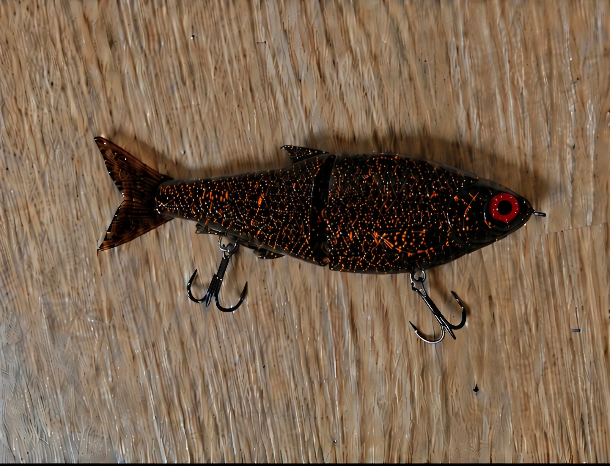 6.5 inch orange splatter glide bait