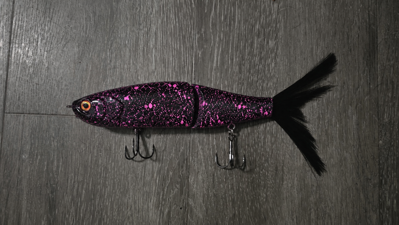 9 inch ladyfish glide bait "pink splatter"