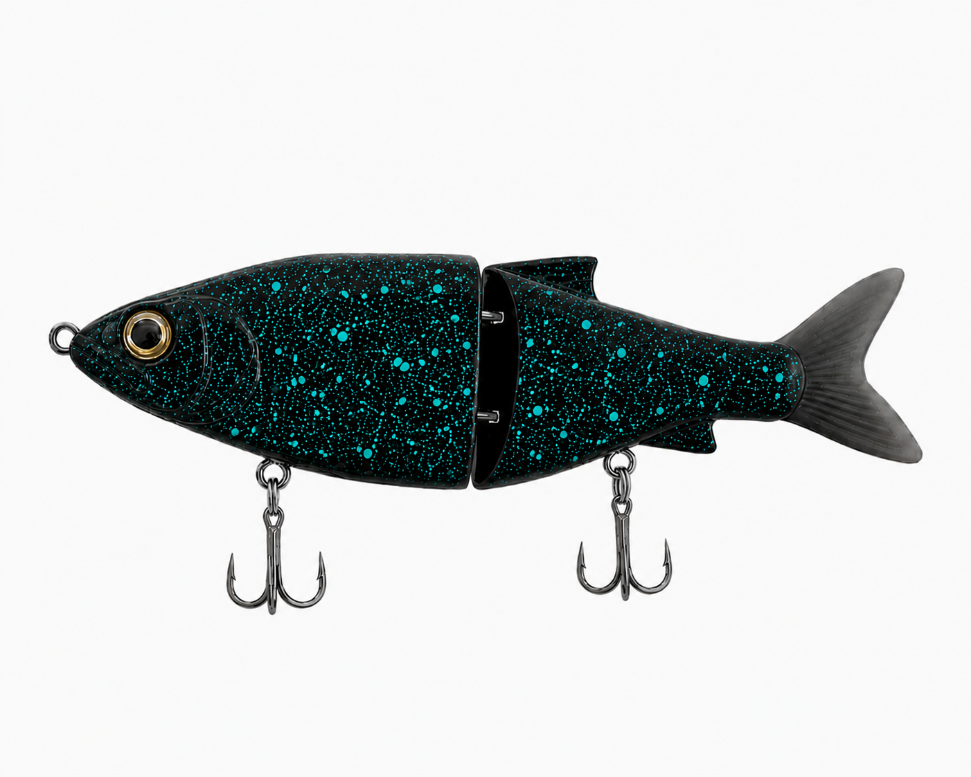 5 inch teal splatter glide bait
