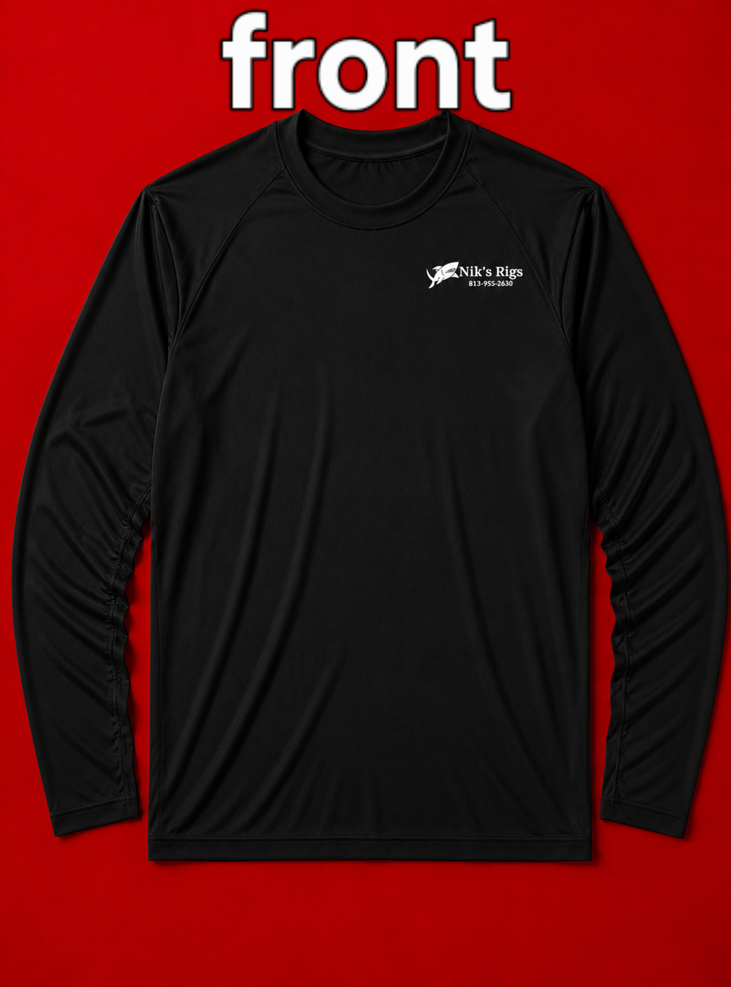SIZE LARGE- niksrigs long sleeve dry fit