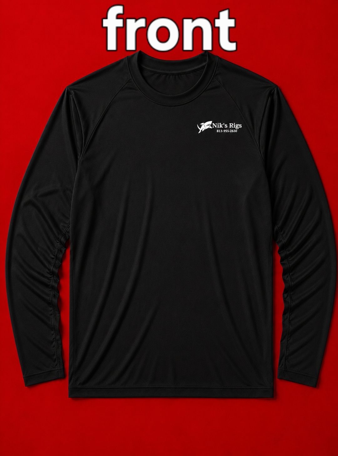 SIZE LARGE- niksrigs long sleeve dry fit