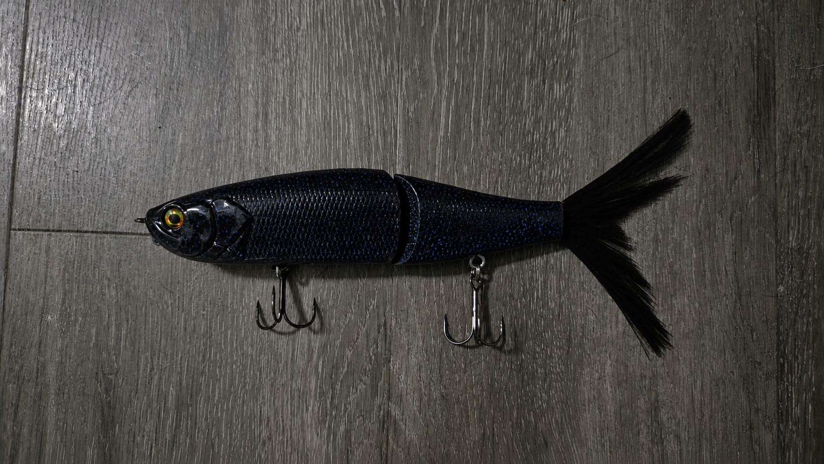 9 inch ladyfish glide bait "blue splatter"