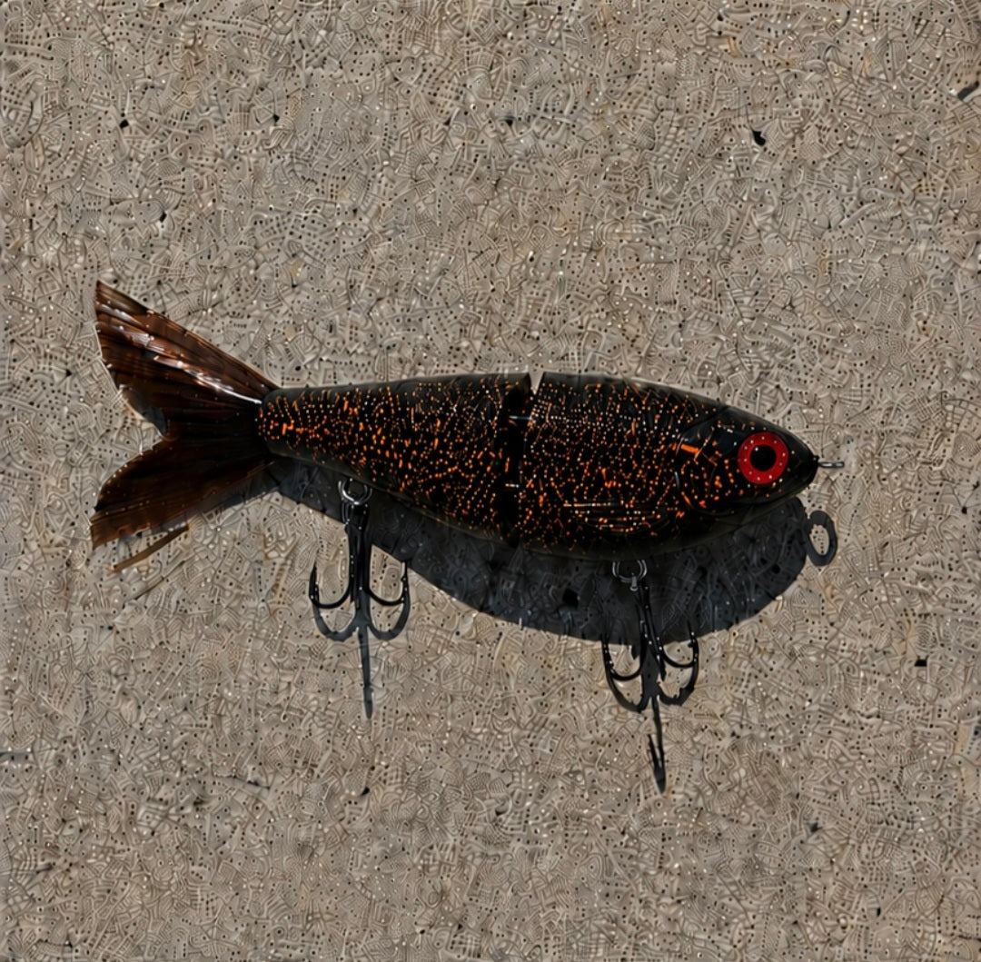 4 inch orange splatter glide bait