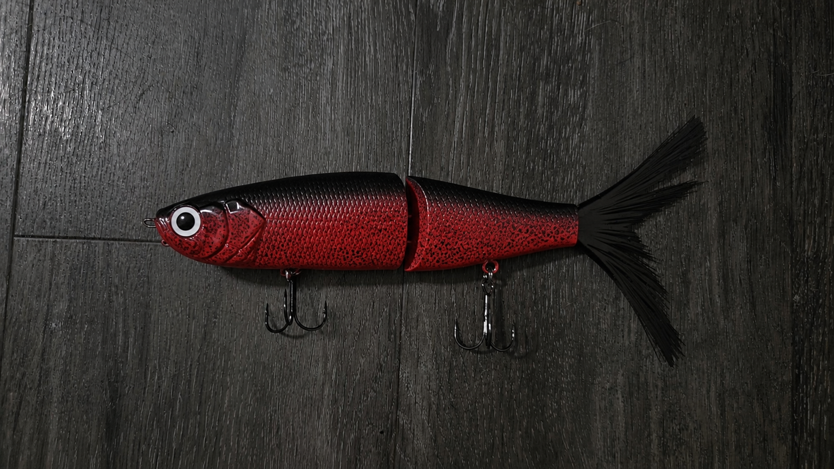 9 inch ladyfish glide bait "red October"