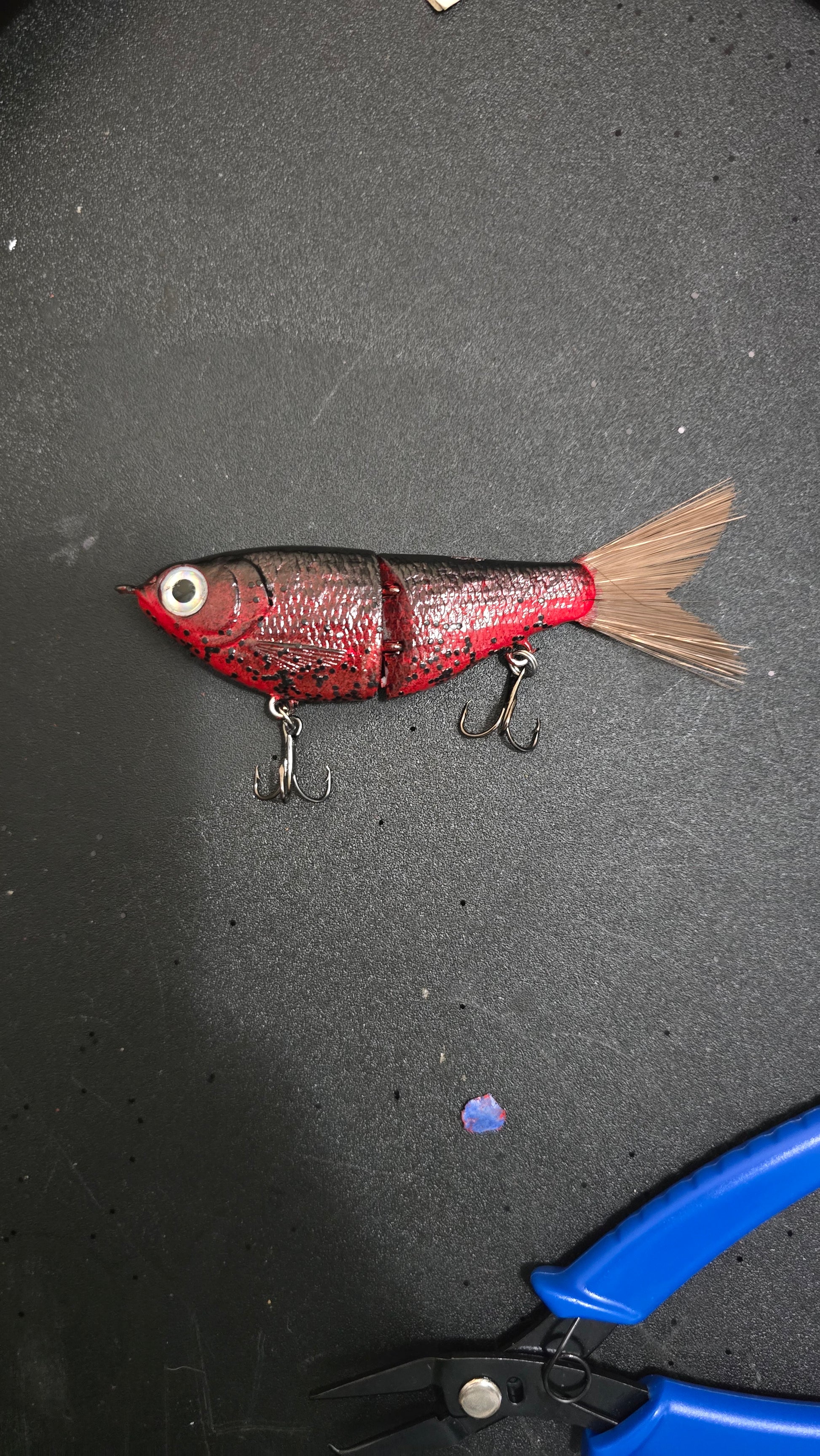 4 inch red October glide bait