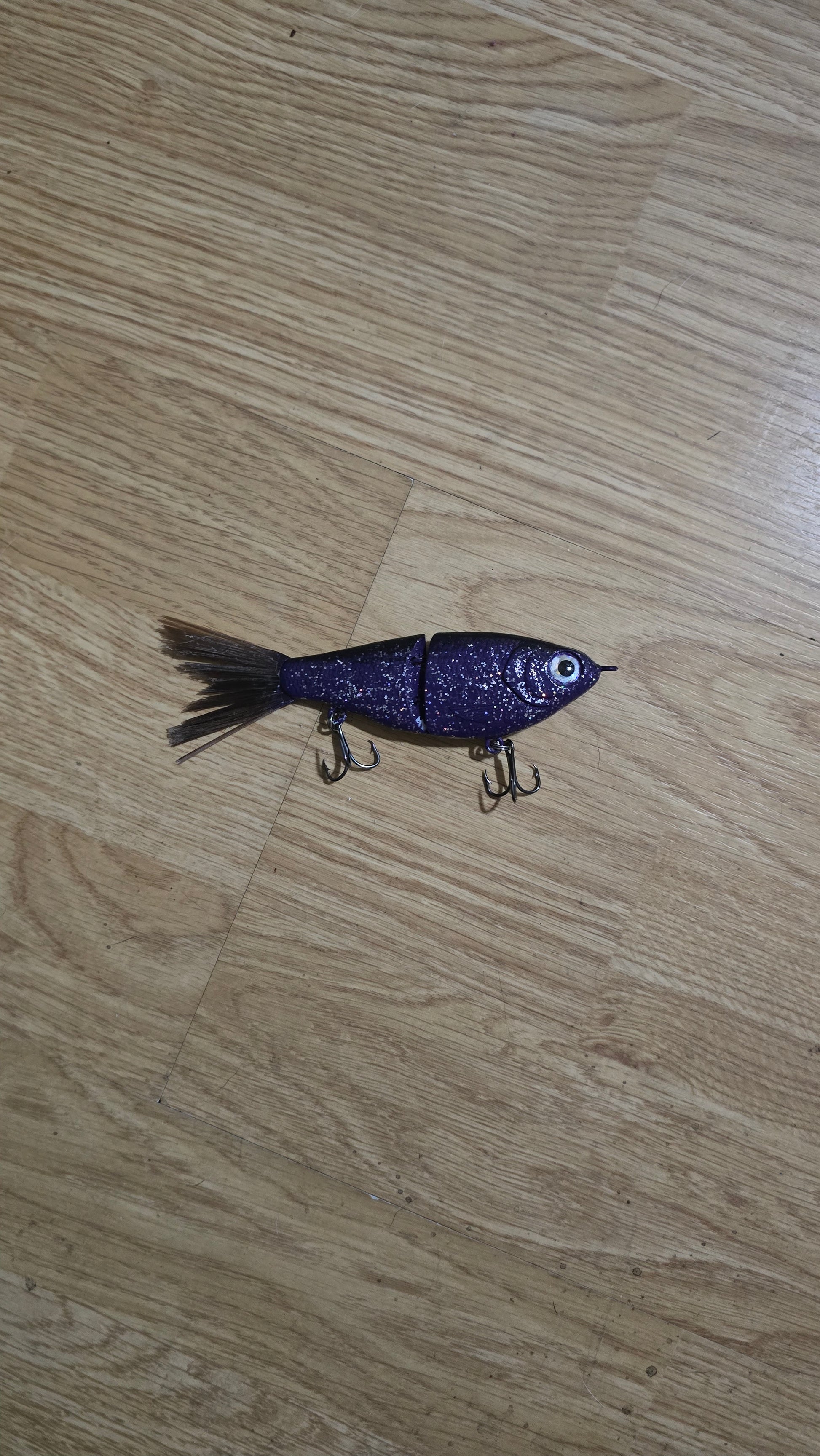 4 inch purple rain glide bait