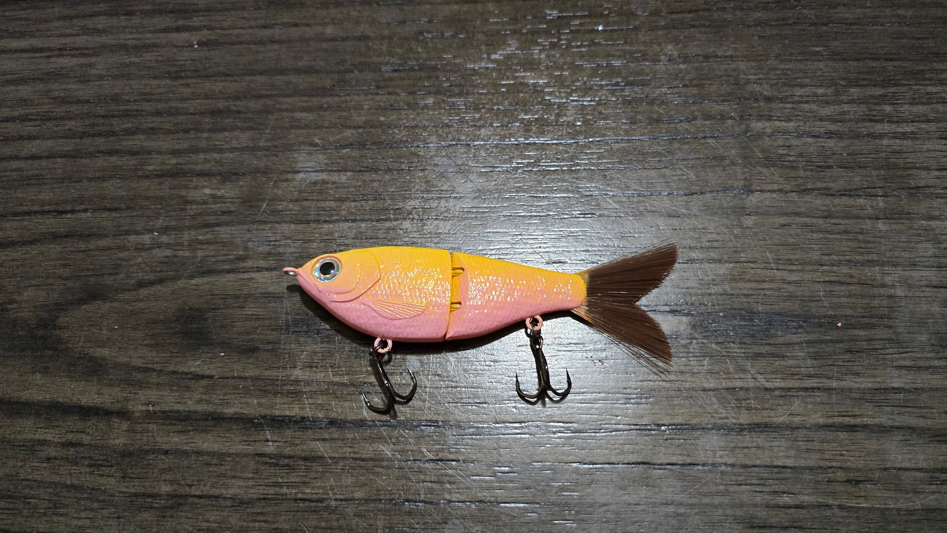 4 inch pink lemonade glide bait