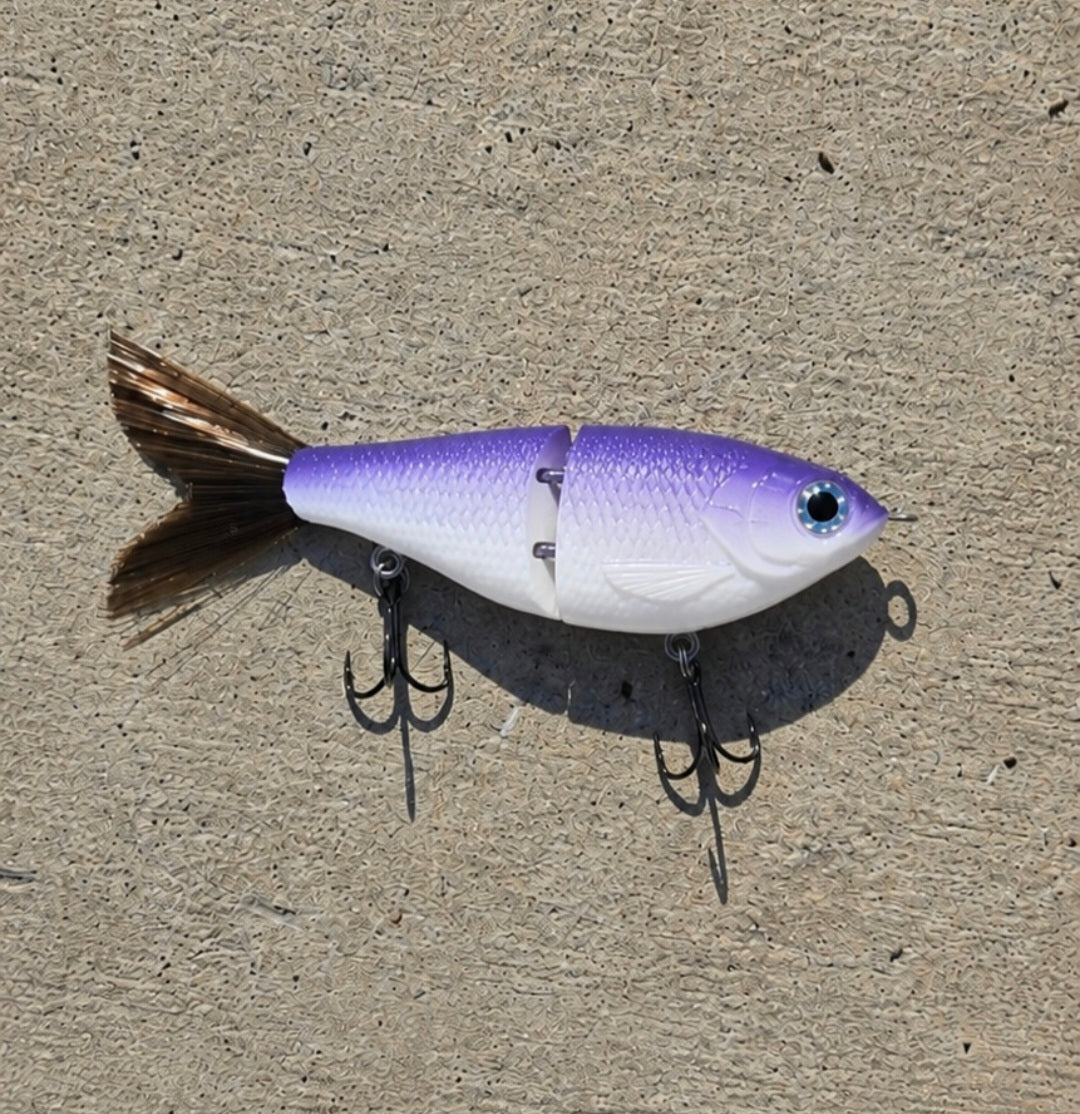 4 inch ghost grape glide bait