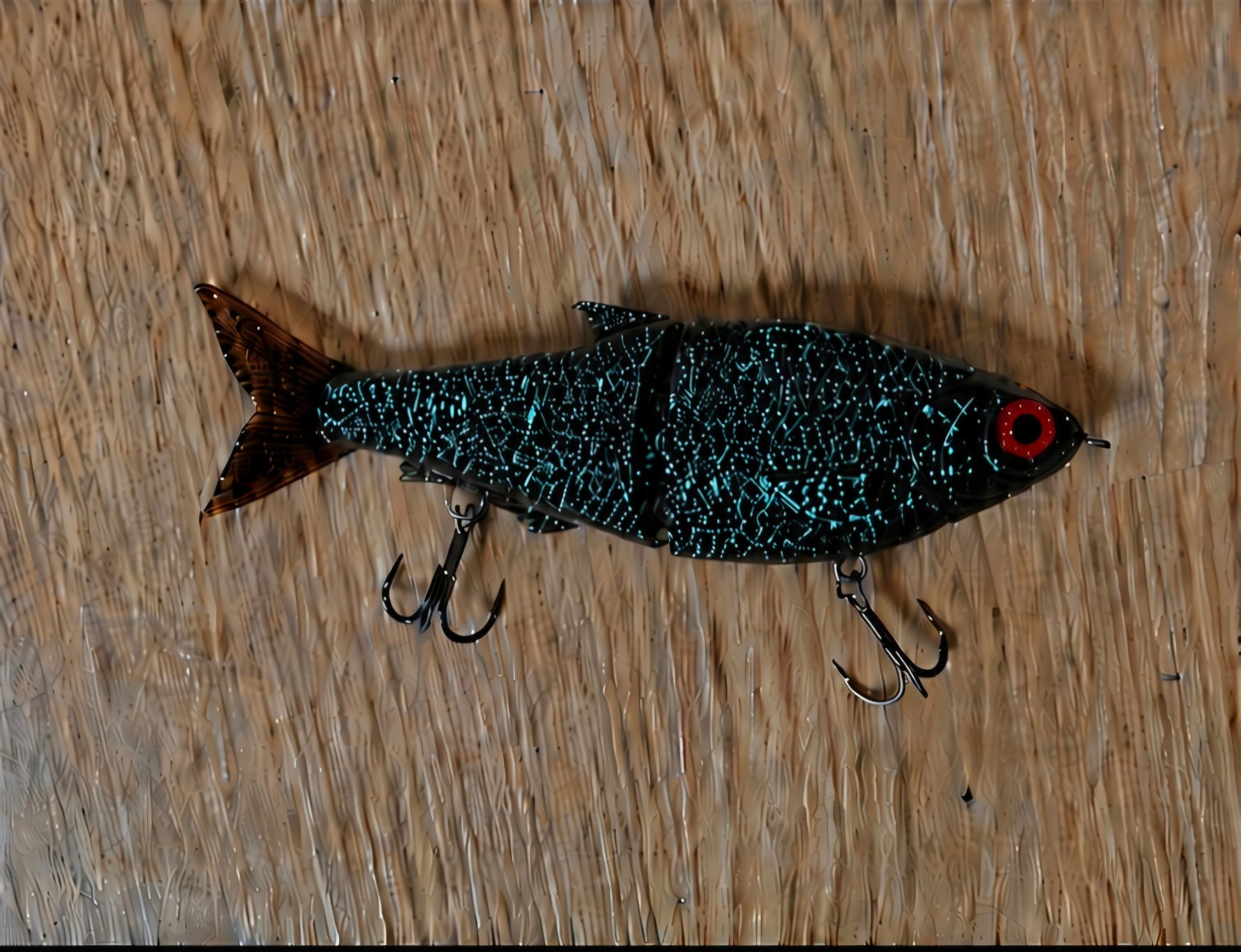 6.5 inch teal splatter glide bait